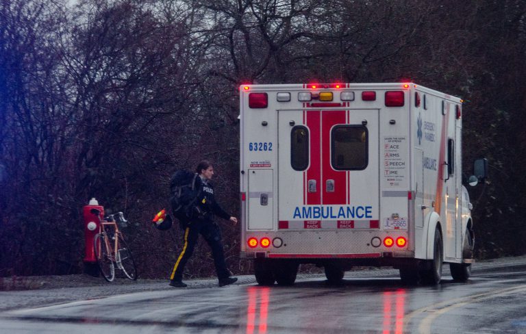 Cyclist taken to hospital after Comox Road accident