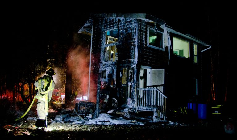 Two taken to hospital after Merville house fire