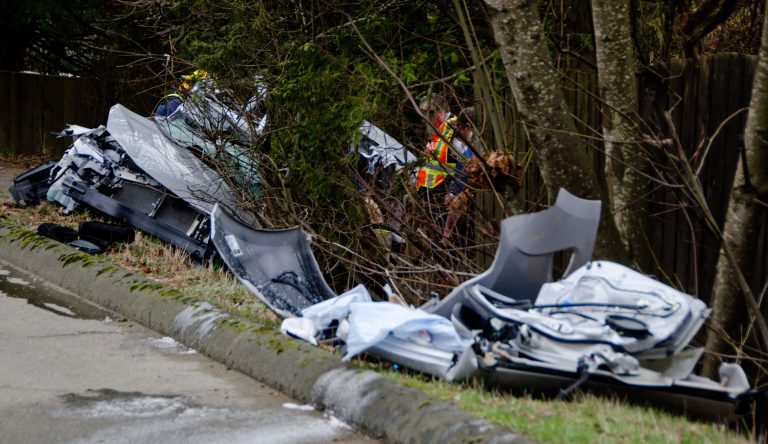 Two people airlifted to hospital after Mission Hill rollover