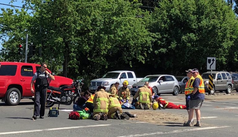 Two men sent to hospital after Courtenay collision