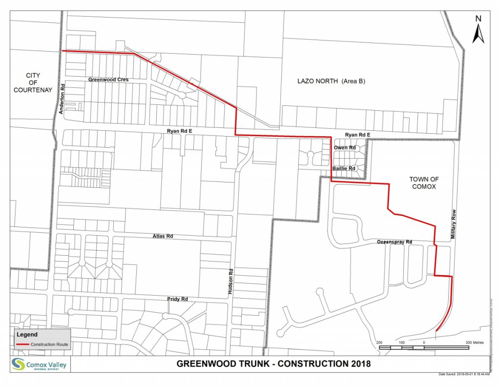 Greenwood sewer line officially finished: CVRD - My Comox Valley Now