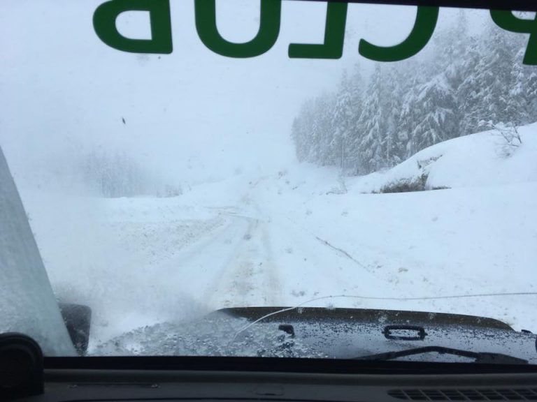 Snowy conditions toward Mt. Washington