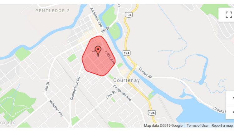 Section of downtown Courtenay loses power - My Comox Valley Now