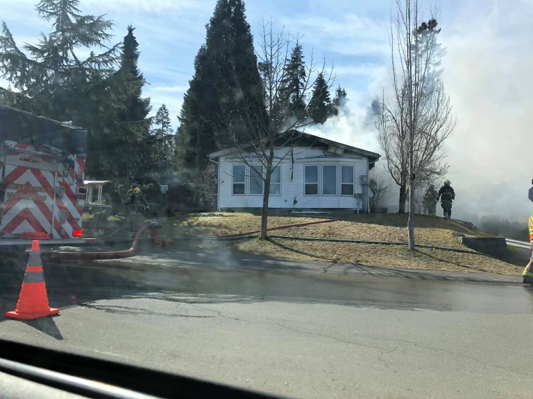 House fire at the corner of Morello Place and Lambert Drive