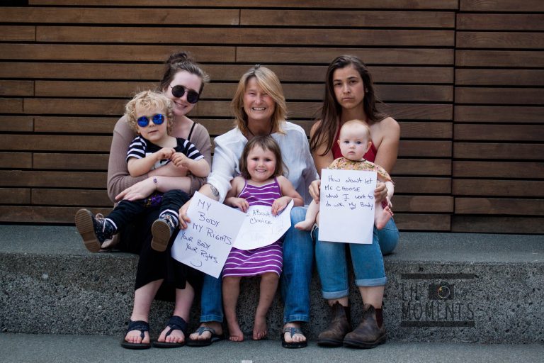 Local photographer protesting recent American abortion laws