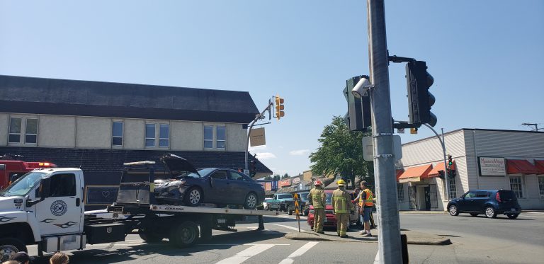 No injuries following Sunday afternoon crash