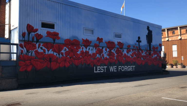 VIDEO: New Legion mural has powerful meaning for Comox Valley artist