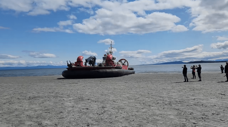 Comox Valley resident captures rare Coast Guard hovercraft visit