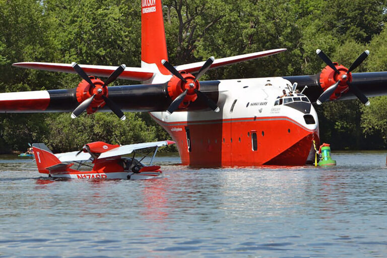 Final flight today for Hawaii Martin Mars water bomber