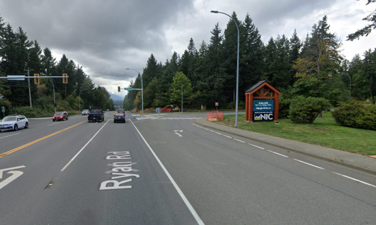 One pedestrian injured after being struck by vehicle in crosswalk near NIC